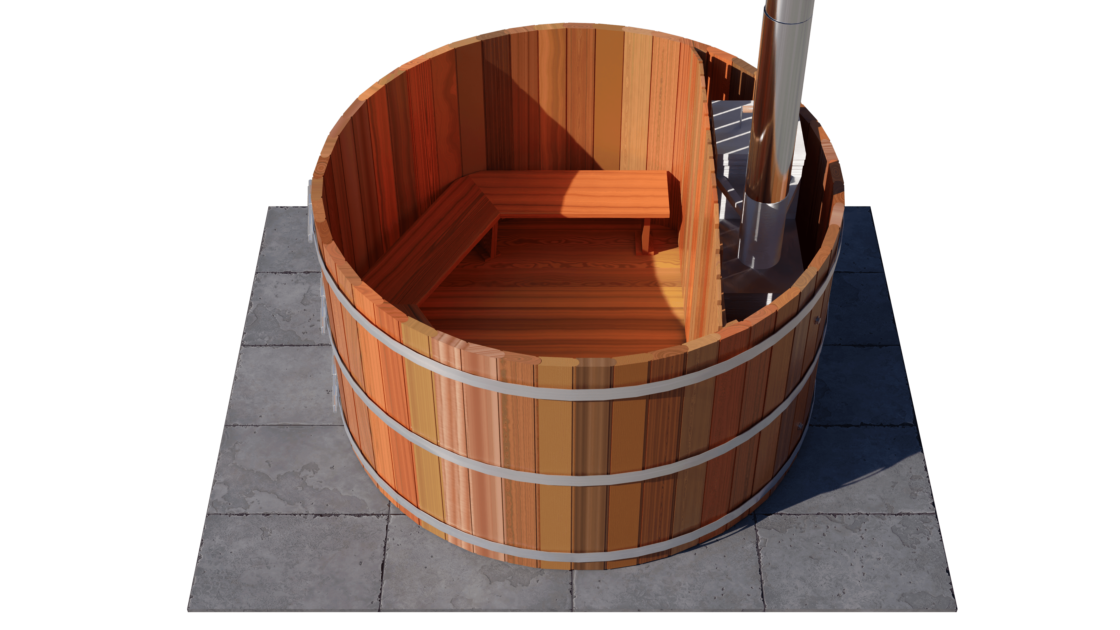 6 Person Wood Fired Hot Tub